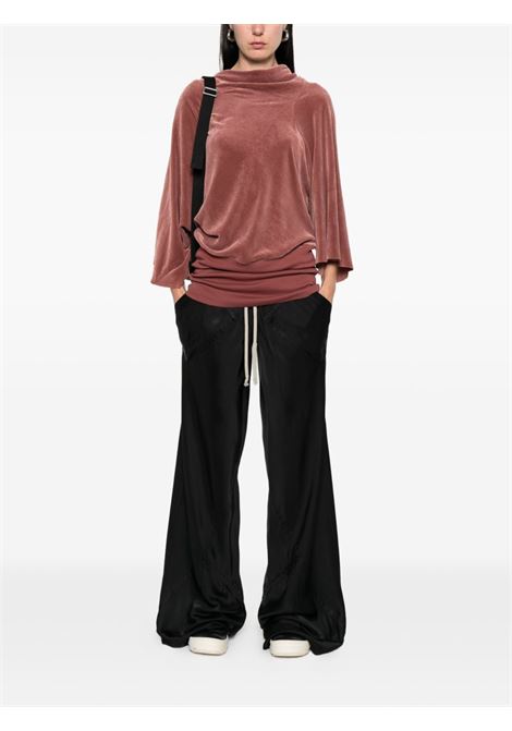 Top drappeggiato effetto velluto in rosa Rick owens - donna RICK OWENS | RP02E4231V13